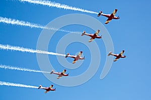 RAF Red Arrows Performing a Show