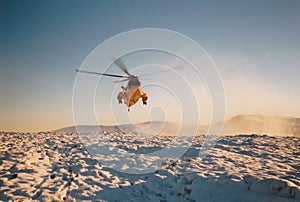 RAF Rescue Seaking Helicopter in the Mountains