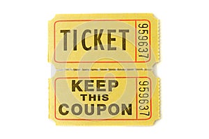 Raffle Ticket with stub