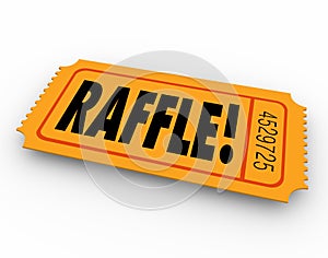 Raffle Ticket Word Enter Contest Winner Prize Drawing