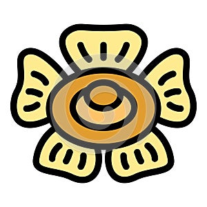 Rafflesia icon vector flat