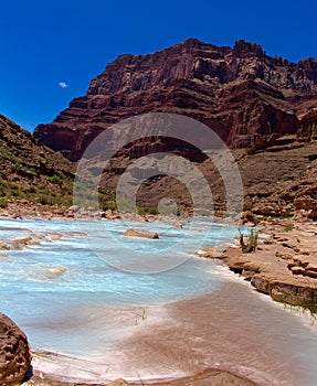 Raft Trip View From the Bottom of the Grand Canyon Looking Up at the Cliffs Above