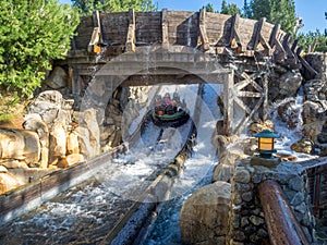 Rafters enjoying the Grizzly River Run, Disney California Adventure Park