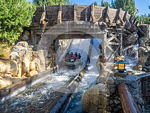 Rafters enjoying the Grizzly River Run, Disney California Adventure Park