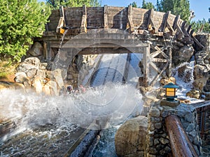 Rafters enjoying the Grizzly River Run, Disney California Adventure Park