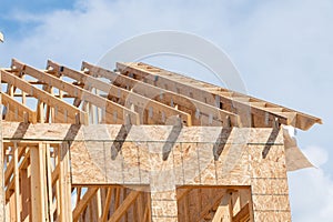 rafters of a new house