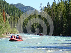 Rafting in British Columbia mountains