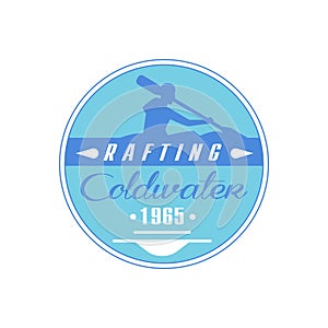 Rafting Coldwater Blue Emblem Design