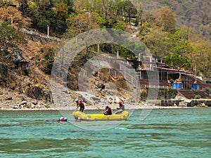 Rafting on Ganga river in Rishikesh, Uttarkhand, India