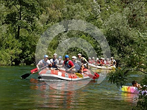 Rafting on river Cetina