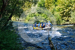 Rafting at river Cetina in Omis, Croatia
