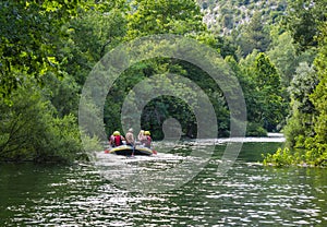 Rafting on the river Cetina