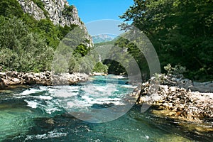 Rafting of river Neretva , Bosnia and Herzegovina