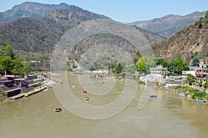 Rafting on the rivere Ganga at Rishikesh in India