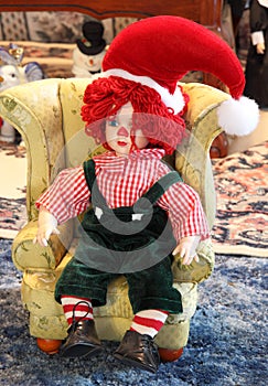 Rag Doll with Santa Hat