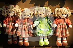 Rag dolls girls. Vintage toys