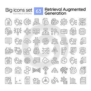 RAG linear icons set
