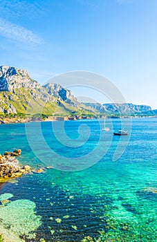 Ragged coast of Mallorca at Cap Ferrutx