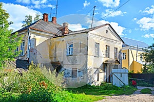 Ragged house in Torzhok city, Russia