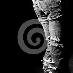 Ragged jeans photo