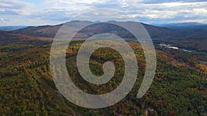 Ragged Mountain aerial view in Danbury, New Hampshire, USA