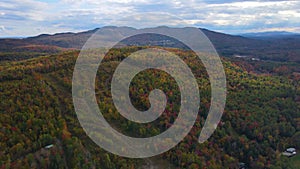 Ragged Mountain aerial view in Danbury, New Hampshire, USA