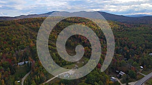 Ragged Mountain aerial view in Danbury, New Hampshire, USA