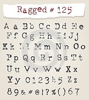 Ragged Typewriter Hand Drawn Font