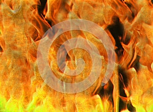 Raging burning fire flames hell abstract texture background