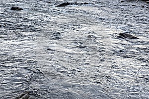 Raging water background by the river