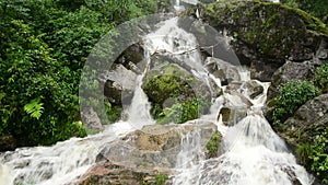 Raging Waterfall during Rainstorm - Sapa Vietnam