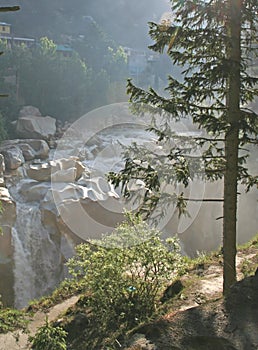 Raging Wild Ganga Waterfall India photo