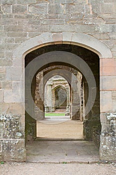 Raglan castle doorways photo