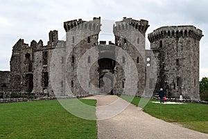 Raglan Castle, Monmouthshire, Wales, UK