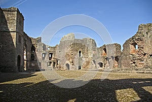 Raglan Castle Pitched Stone Court photo