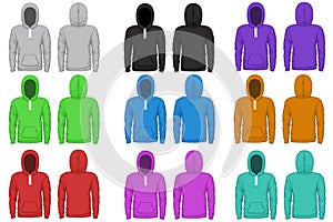 Raglan hoodie vector template