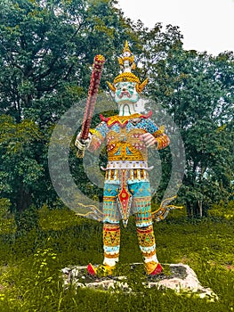 Ragman statue, the character in Thai literature, the most beautiful and cruel.