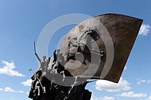 Ragment of the monument to the Heroes of the First World War on Poklonnaya Hill in Moscow photo