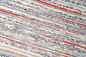 Rags Carpet Texture Background, Woven Rug Pattern, Handmade, Hand-Woven Rustic Carpet Made of Rags