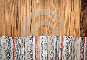 Rags Carpet Texture Background, Woven Rug Pattern, Handmade, Hand-Woven Rustic Carpet Made of Rags