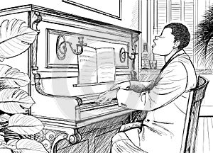 Ragtime pianist