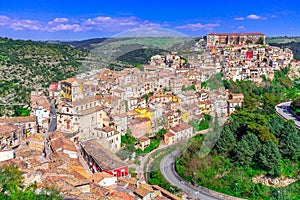 Ragusa, Sicily island, Italy: Panoramic view of Ragusa Ibla, baroque town in Sicily, southern Italy