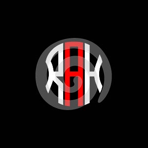 RAH letter logo abstract creative design. photo
