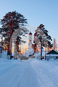 Raifa monastery at sunset