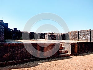Raigad fort top hill old market photo