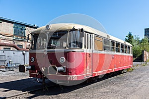 Rail bus for transporting workers in the Henrichshuette Ironworks in Hattingen, North Rhine-Westphalia, Germany
