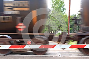 Rail Cars Speeding By