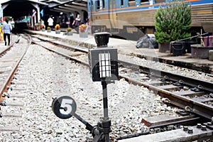 rail changeover switch Number 5 at the train station
