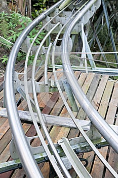 Rail downhill on a trolley- thailand