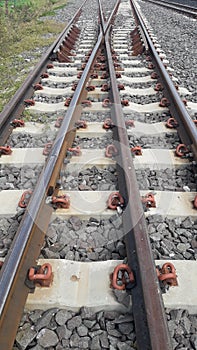 The rail line of steel rail.